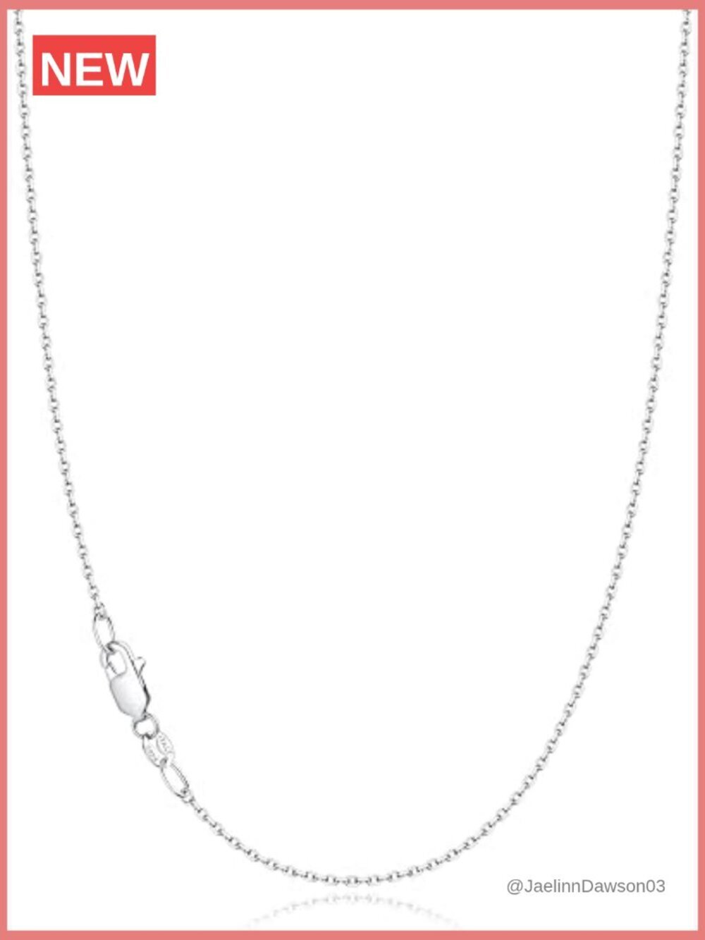 18k Gold Plated 925 Sterling Silver Chain Necklace, 1.1mm Dainty Cable Chain,
